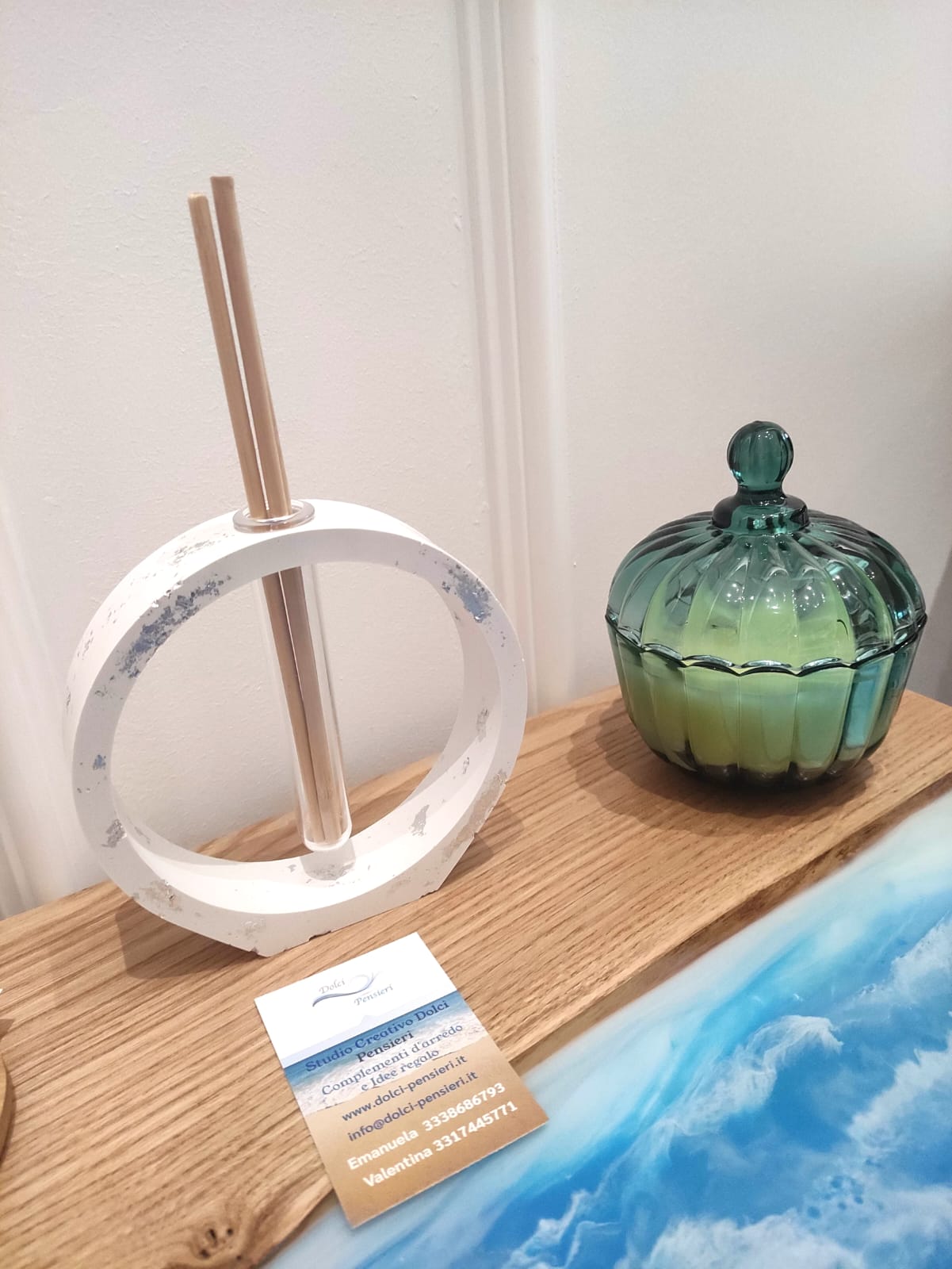 porta diffusore, diffusore, vaso, tondo, relax, fragranze, bastoncini, resina ecologica