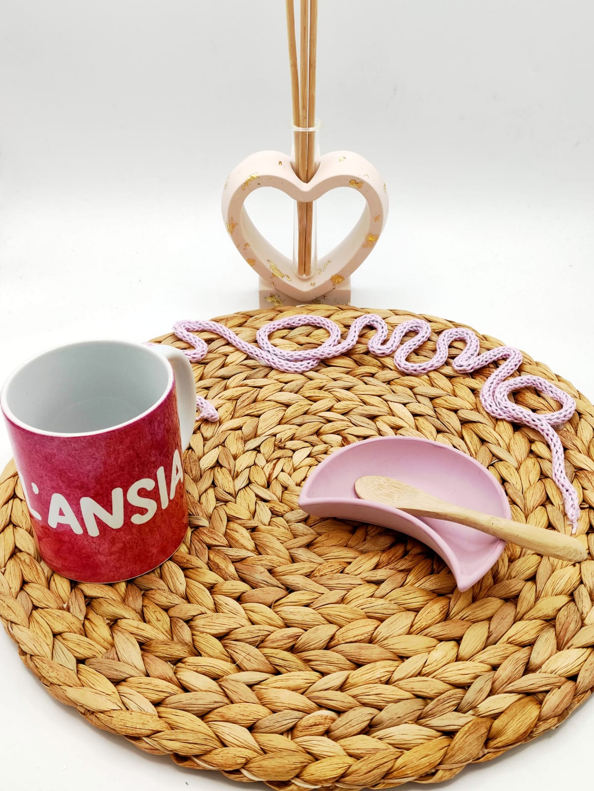 tovaglietta, colazione, pranzo, cena, giacinto d'acqua, mamma, tricotin, festa della mamma, regalo