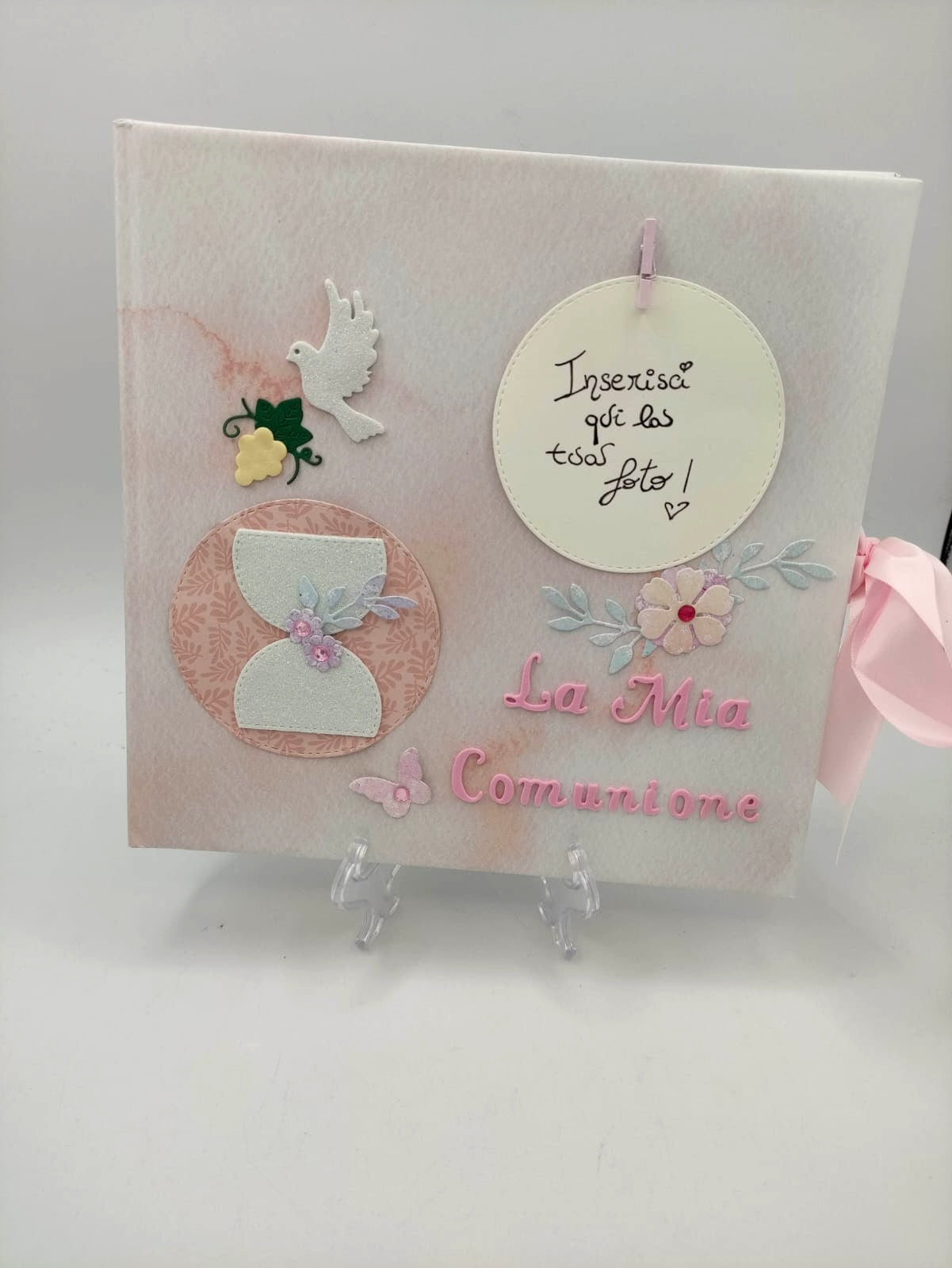album, foto, album con foto, prima comunione, regalo, la mia comunione, personalizzato, personalizzazione, gomma eva