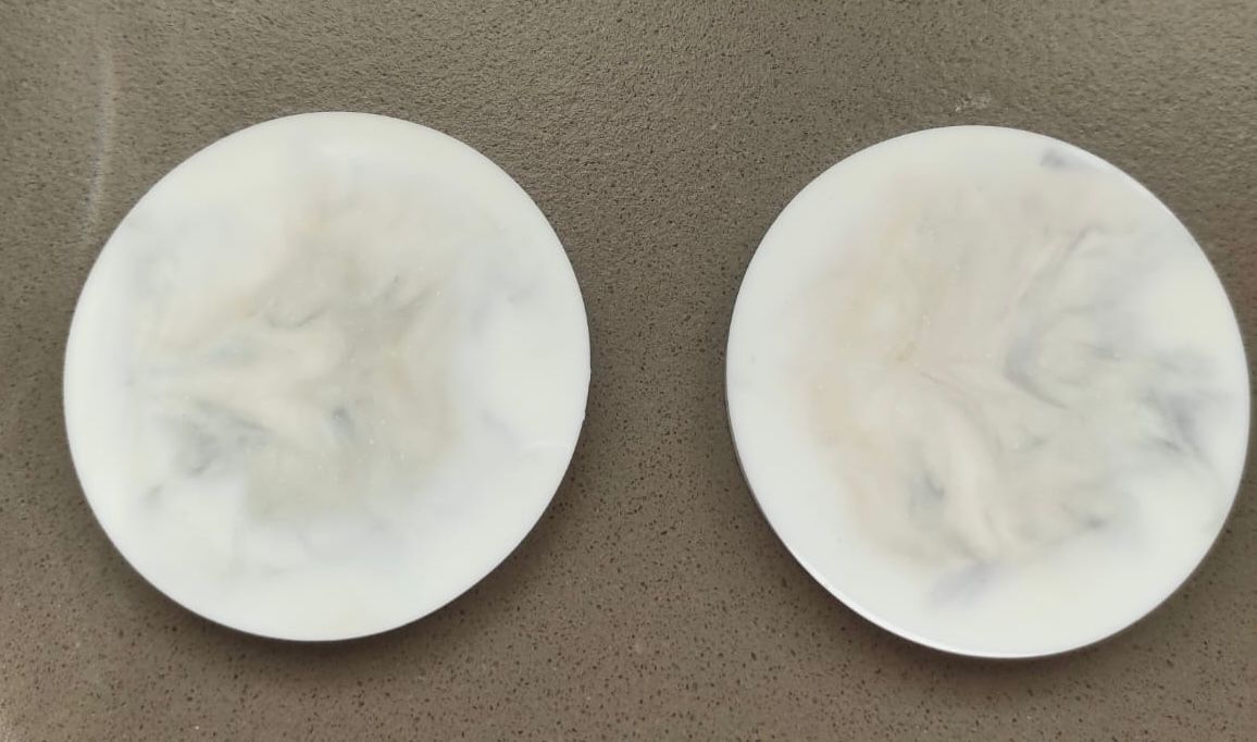 Sottobicchiere in resina epossidica, sfumature grige e oro, marmo, tema marmo, resina, resin