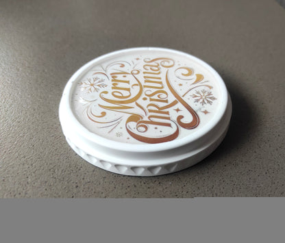 sottobicchieri in resina ecologica e epossidica con scritta merry christmas, edizione limitata, relax, idea regalo, natale