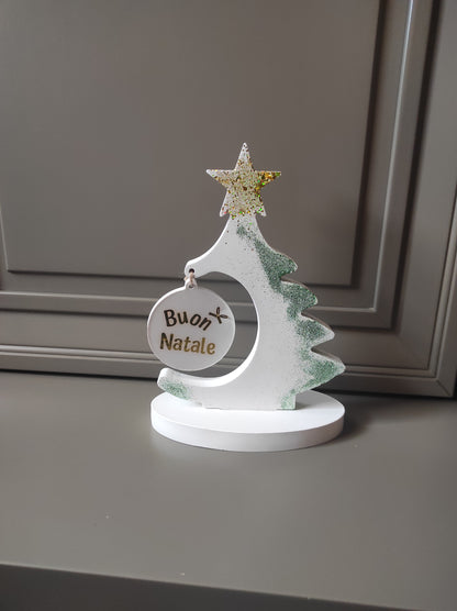 albero di natale in ecoresina, scritta buon natale, decorazione, natale, christmas