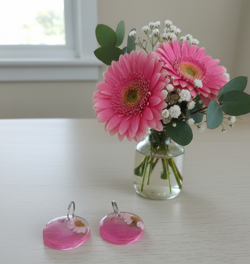 portachiavi, resina, resina epossidica, tondo, fiori secchi, mare, onde, onde mare, azzurro, bianco, keychain, regalo, battessimo, comunione, cresima, matrimonio, bomboniera, bomboniere