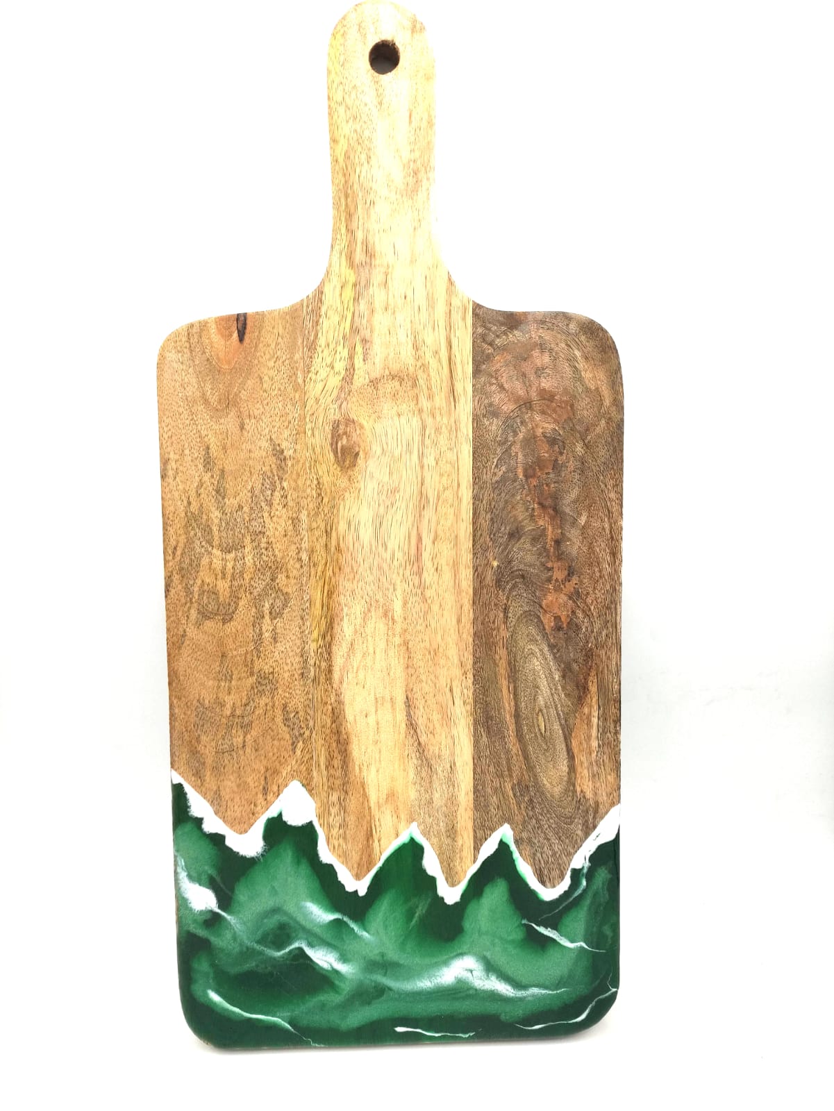 Tagliere legno resina, decorazione montagna, con bicchieri personalizzati, wood cutting board, mountain resin