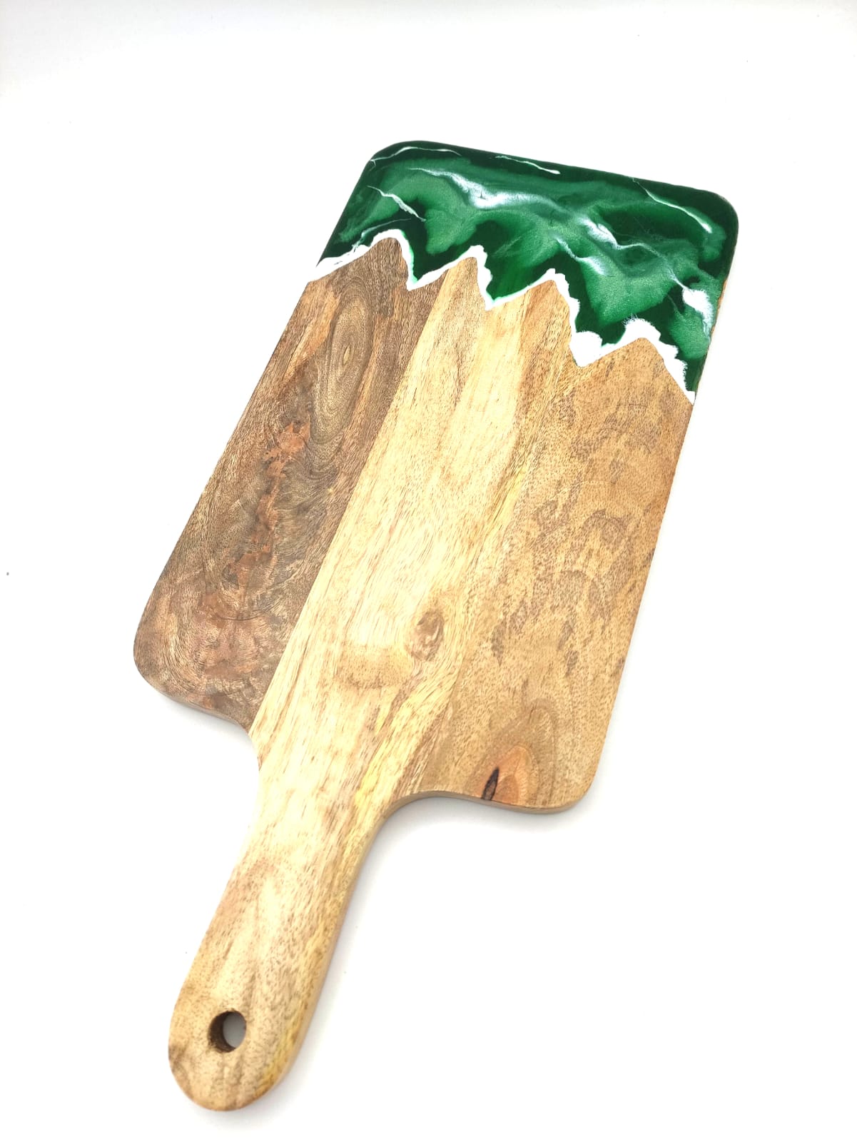 Tagliere legno resina, decorazione montagna, con bicchieri personalizzati, wood cutting board, mountain resin