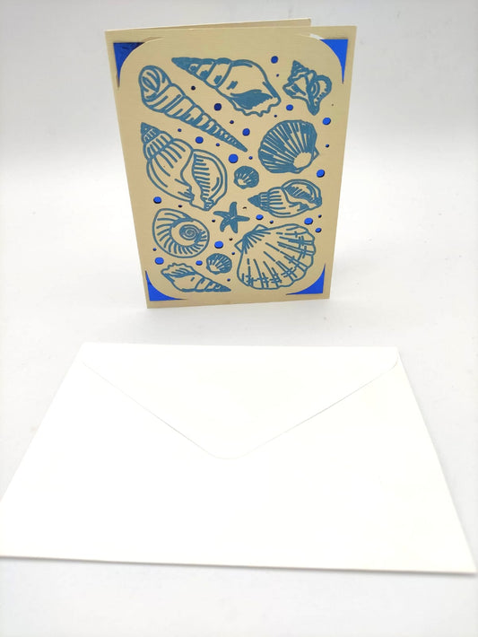 biglietto auguri, cards, gift cards, conchiglie, shells