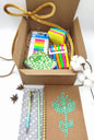 box, ufficio, profumo di carta, taccuini, taccuino, set evidenziatori, portapenne in stoffa, biro, matita, post it piccoli, post it grandi, regalo, set