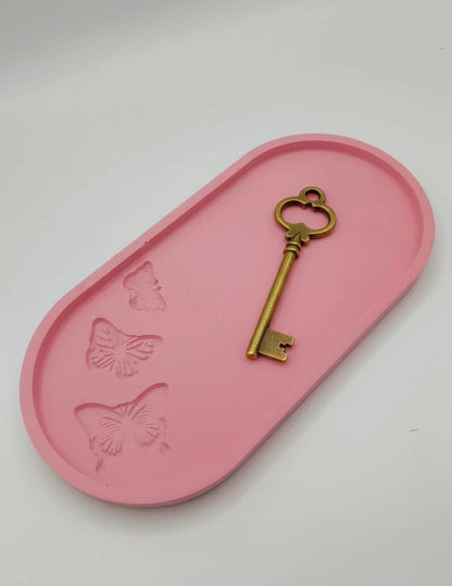 svuotatasche, resina, resina ecologica, arredo, casa, portagioielli, resina, regalo, bomboniere, bomboniera, farfalla, ingresso, moderno