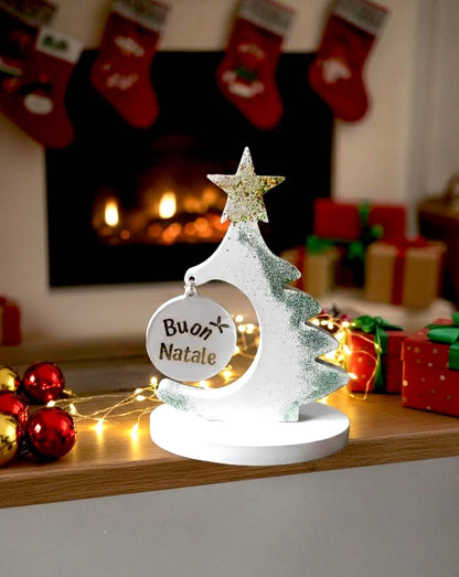albero di natale in ecoresina, scritta buon natale, decorazione, natale, christmas
