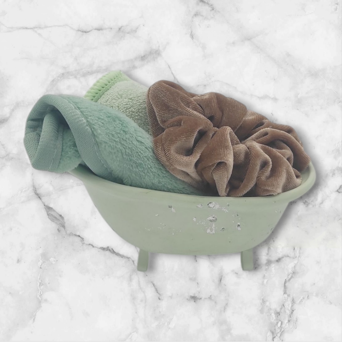 set bagno, vaschetta, salvietta detergente viso, saponetta, vegan, dolce, pensiero, dolce pensiero, regalo 