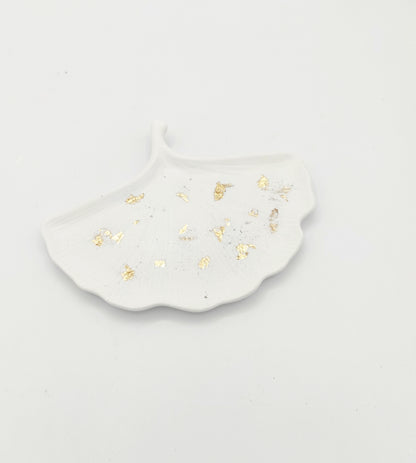 Foglia di Ginkgo, svuotatasche, resina ecologica, azzurro chiaro, resina, resin