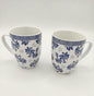 tazze, tazze in ceramica, ceramica, colazione, blu, bianco, tisana, the, tè, breakfast, fiori, primavera, spring
