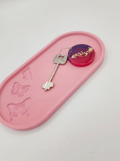 svuotatasche, resina, resina ecologica, arredo, casa, portagioielli, resina, regalo, bomboniere, bomboniera, farfalla, ingresso, moderno