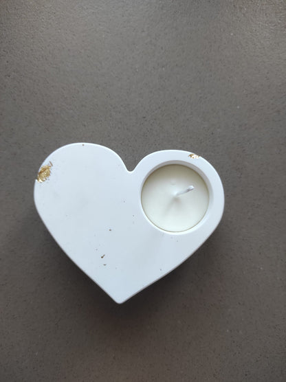 portacandela, cuore, cera di soia, arredamento, natale, regalo