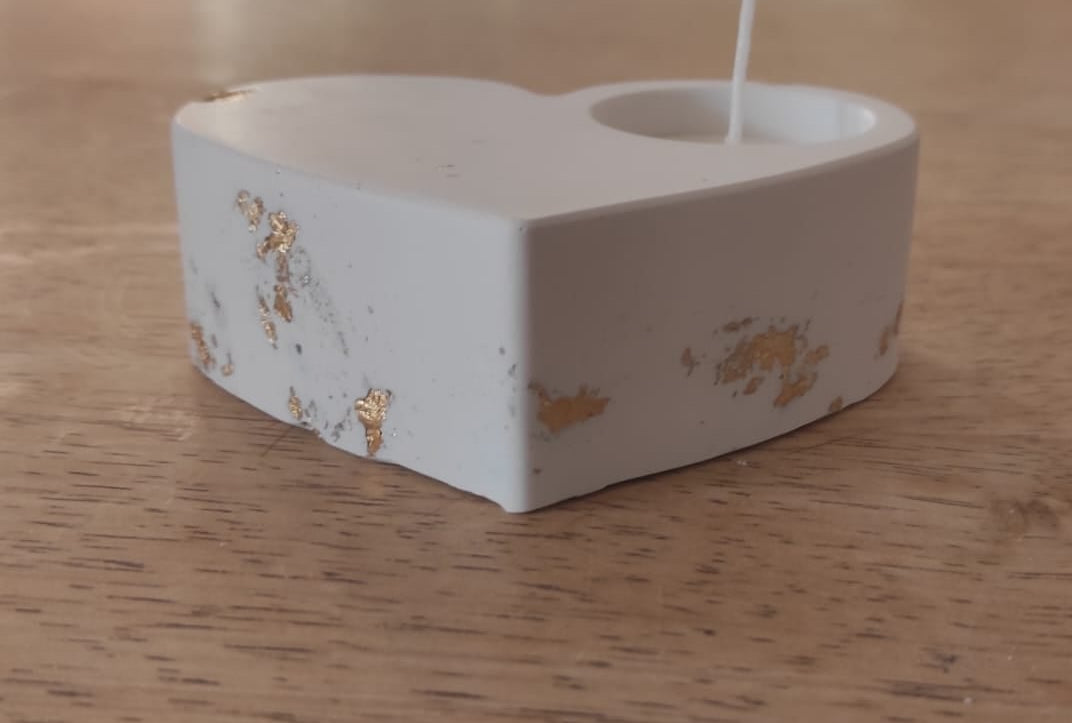 portacandela, cuore, cera di soia, arredamento, natale, regalo