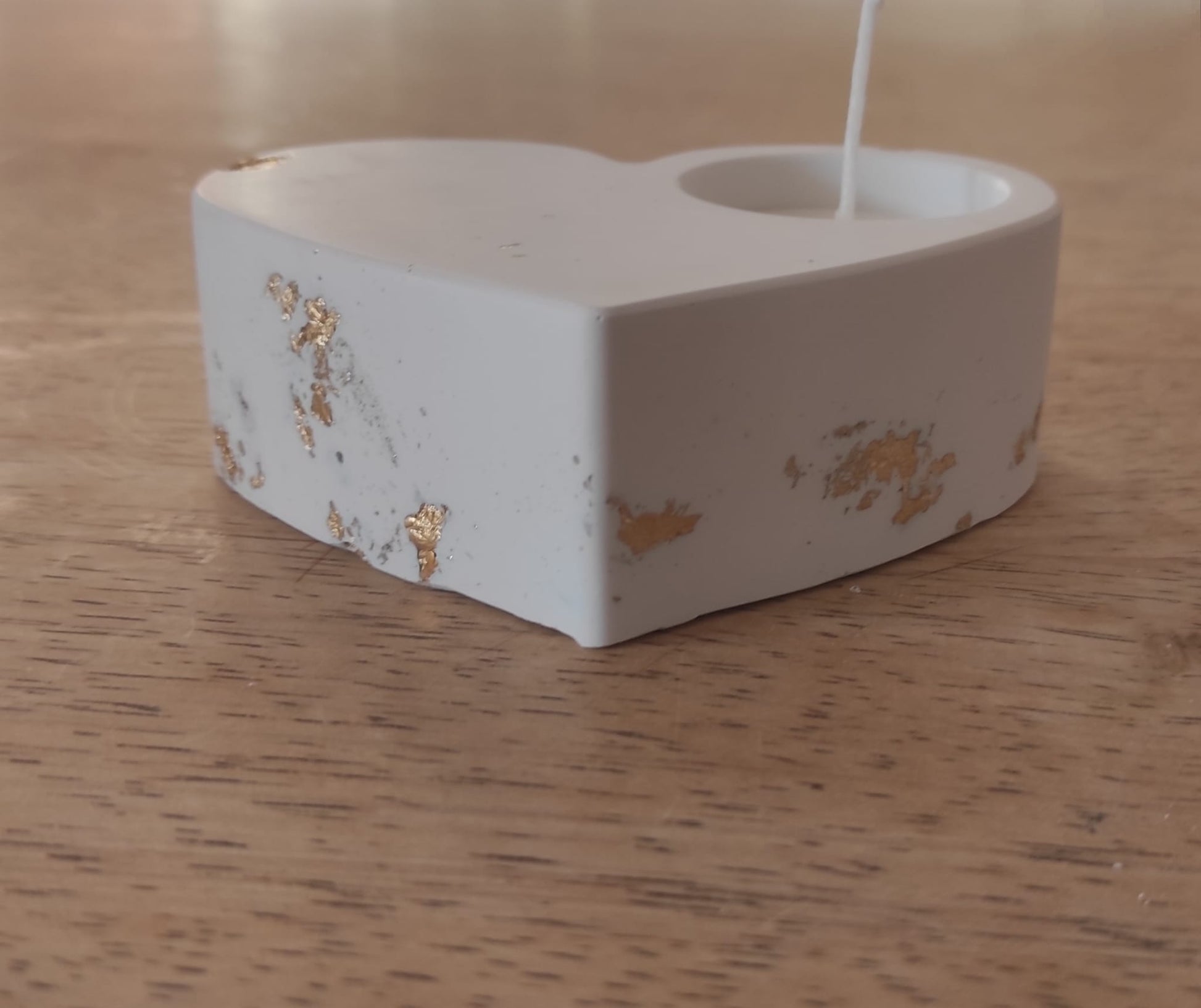 portacandela, cuore, cera di soia, arredamento, natale, regalo