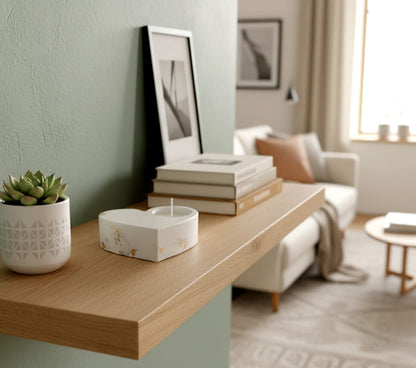 portacandela, cuore, cera di soia, arredamento, natale, regalo