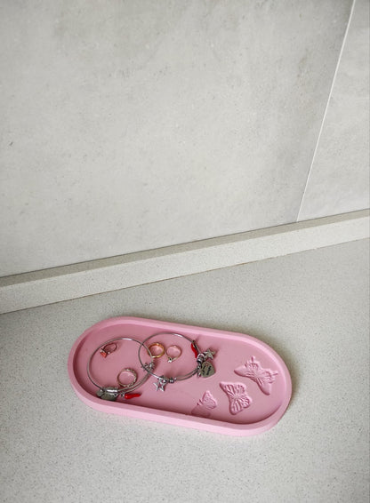 svuotatasche, resina, resina ecologica, arredo, casa, portagioielli, resina, regalo, bomboniere, bomboniera, farfalla, ingresso, moderno