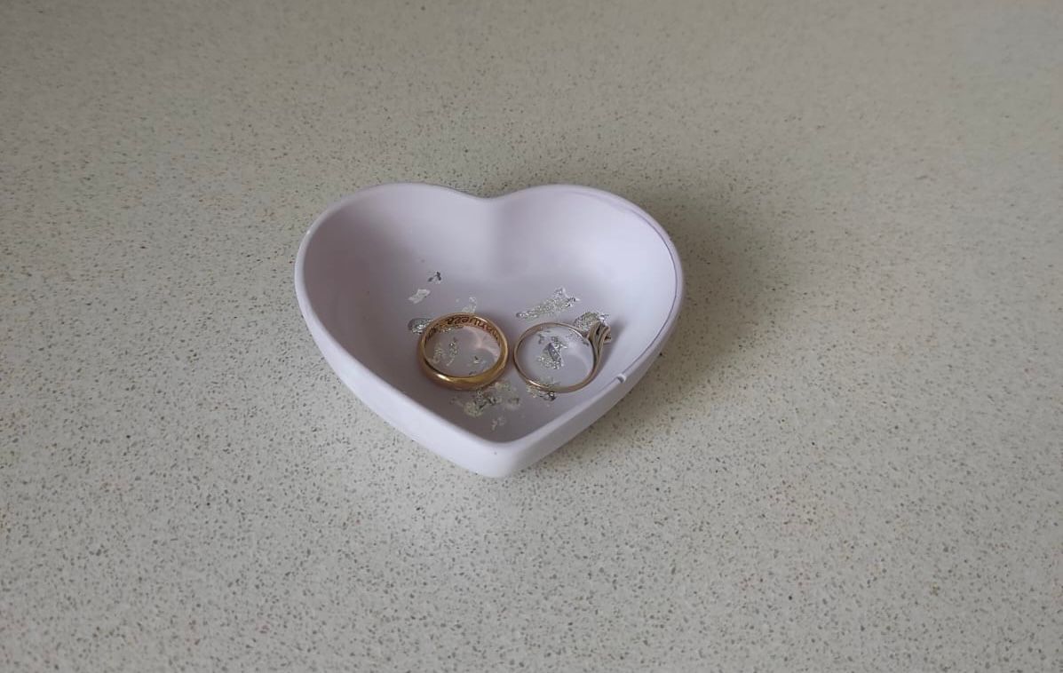 resina, resina ecologica, svuotacuore, portanelli, portagioie, arredamento, arredo, regalo, battessimo, comunione, cresima, matrimonio, bomboniera