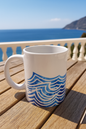 tazza, tazze, ceramica, personalizzata, colazione, pausa, relax, casa, ufficio, regalo, mare, onde, montagna